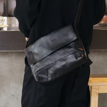 LANSPACE muška kožna torba-instant messenger, torba preko ramena, novi dizajn, torbe na rame, Kožna torba, Torba za odmor