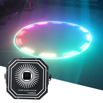 1,5 W Boji Uzoraka Obrnuti Laser DMX512 RGB DJ Disco Večer Uzorcima Laserski Projektor Za Svadbeni Bar Klupska Učinak Svjetlosti