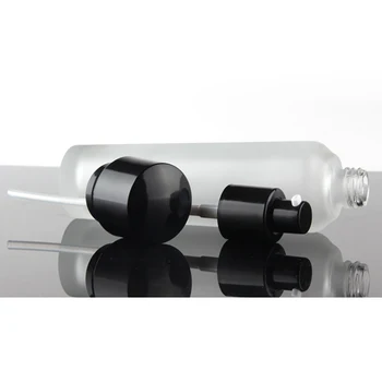 Staklena kozmetika proširenje vrhnje boce 1оз, jasnoća 30ml zamrznute s crnom bocom pumpe