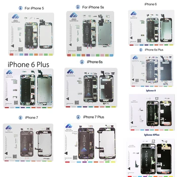 10 u 1 setu Magnetski Vijak podloga za iPhone s 5,5, 6, 6 Plus, 6s, 6s Plus, 7, 7 Plus, 8,8 Plus, Profesionalni Alat za popravak mobilnih telefona
