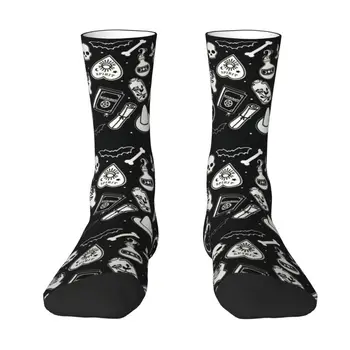 Strme gospodo Očaravajući Čarape s Эссенцией, Unisex, Toplo Prozračna Čarape S 3D Ispis, Creepy Čarape za Posadu s Lubanjom Vještica je Za Noć vještica