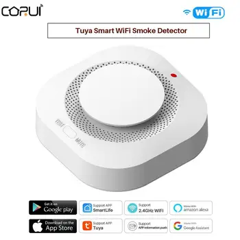 Tuya Wifi/Zigbee Detektor Dima Senzor Alarm Pametan Vatrogasac Detektor Wi-Fi Protupožarna Zaštita Sustav sigurnosti doma Alarm Smart Life APP