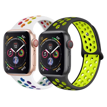 Sportski Silikon remen za Apple Watch, Prozračni Remen, Narukvica za Iwatch Series 6/Series 5/Series 4/Series 3/2/1