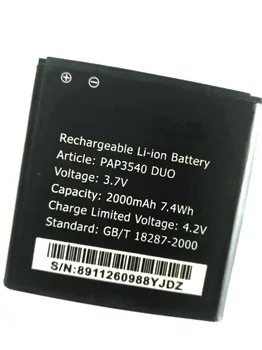 Visokokvalitetna Li-ion Punjiva Baterija kapaciteta 2000 mah za Prestigio MultiPhone Battery PAP3540 DUO od 3540