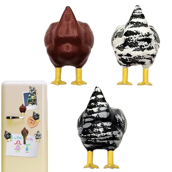 Magneti Za Hladnjak Slatka Ljubimci 3 Kom. Zabavne Piletina Pušaka Životinja Magnetne Igračke 3D Magnete Na Hladnjak Od Smole Lijep Ukras Za Ured