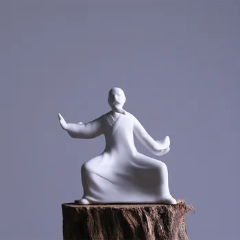 kineski Bijeli Porculan Kung-Fu Likovi Zen Kipovi Kineski Tai Ji Ukrasne Statue Za Dom Zen Kreativne Dekoracije