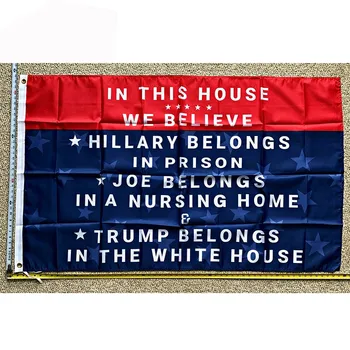 Zastava Donald Trump Hillary u zatvoru Джео starački Dom Desantis Trump Pripada Bijeloj kući SAD-u Znak 3x5' Banner yhx0051