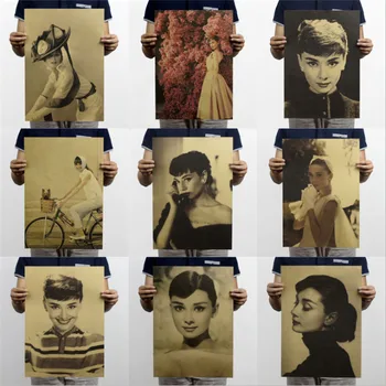 Starinski Plakat Audrey Hepburn Iz bičevati, Papirni Plakat Filma, Nakit, Figure, Holivudski Starinski Film Plakat 51*35 CM