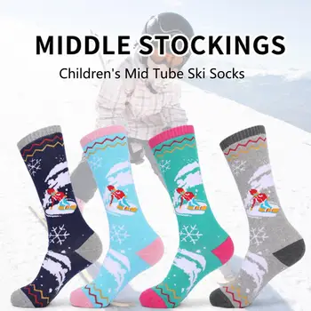 1 par Dječjih Skijaških Čarapa s non-slip vezane lisicama, Высокоэластичные Tople čarape za dječake i djevojčice, Debele i Tople čarape za snowboarda za Zimu