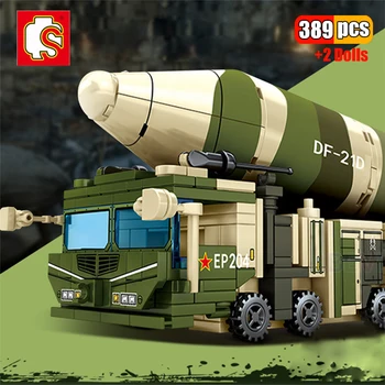 SEMBO 389 kom. Moderni Ratni Vojni Kineski Dizajn DF-21D Model Balističke Rakete Gradivni Blokovi Figurice Vojnika Igračke za Djecu