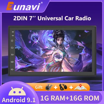 Eunavi 2 Din Android 9 Auto-Radio zvuk Media Player Univerzalni Stereo WIFI RDS FM 2Din 7 inčni Ekran GPS Navigacijski Skladište