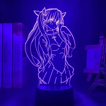 3d Lampa Anime Fate Stay Night Rin Тосака noćno svjetlo za Vrtić Dekor rođendanski Poklon Manga Fate Stay noćno svjetlo Rin Тосака