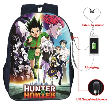 16 Inča Hunter X Hunter Killua Spremnika USB Punjenje Ruksak Adolescencija Školski Gospodo Putne Torbe Anime Ruksak Natrag U Školske Torbe