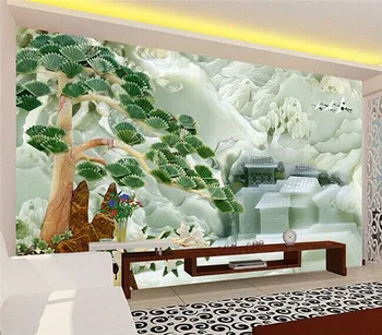 Žad Stolar Dnevni boravak Pločice Pozadini 3D 3D Navoj Suvremeni Kineski Kauč na Tv Pozadini je Zid od Cigle Klesanog