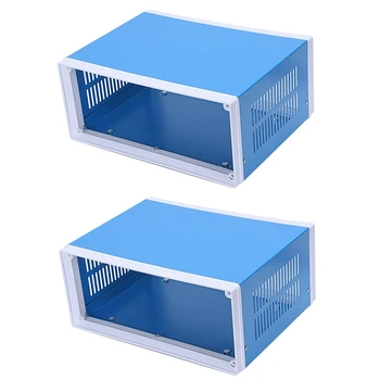 2X 9,8 cm X 7,5 cm X 4,3 inča Plava Metalik Kućište Design Telo DIY Razvodna Kutija