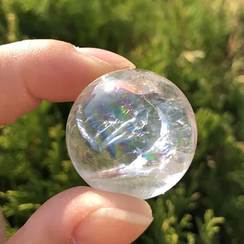 Opseg lopte prirodnog duge jasno kvarca миниая ozdravljenje kristalna za Uređenje