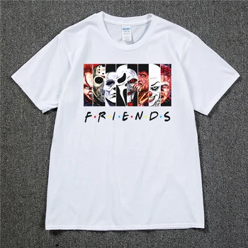 Prijatelji Strahote Par Majica Muška Djevojka Čisti Pamuk Trend 90-ih Ljetne Majice s Okruglog Izreza t-Shirt