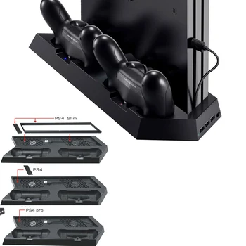 Update Vertikalni Stalak Punjač za PS4/PS4 Pro/PS4 Tanak Dual Kontroler Stalak Postaja s Hlađenja Ventilator Za Playstation 4