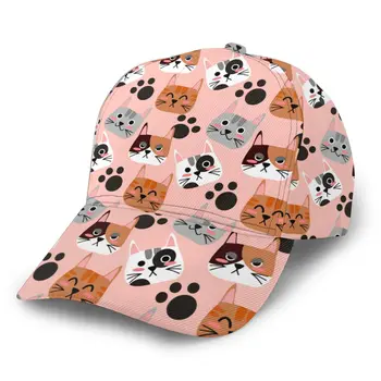 CINESSD Bešavne Kapu s po cijeloj površini Mačke i Kandži iz crtića, ženska muška kapu, Klasična Moderan šešir, Sportski Casual Ulica kapu