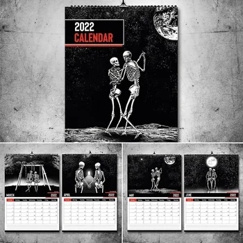 Zidni Kalendar na 2022 godine s umjetničkim Djelima u stilu punk, Blagdanski Poklon za Novu Godinu, Ukras Dnevnog boravka, Pokloni za Zagrijavanje