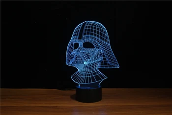 Besplatna dostava Poznati Rpg Suvenir u stilu fantazije 3D Led Nite Lite Oblik Darth Vader certificirane po FCC)/RoHS YJM-3066