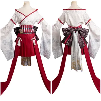 Genshin Impact Yae Miko Cosplay Odijelo Kimono Haljina Halloween Карнавальный Odijelo