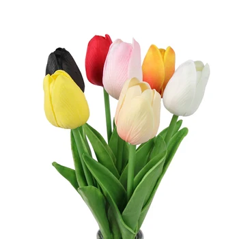 6PCS 34 cm Dugi Tulipana Umjetni Cvijet Trenutno Dodir Visoke Kvalitete Lažni Buket Cvijeća DIY-Wedding Party Ukras Kućnih Vrtova