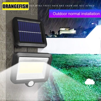 COB Led Solarni Zidne Svjetiljke Vanjski PIR detektor Pokreta Reflektor Vodootporan Lampa za Pjesmu Ulični Vrt Dvorište Sunčeva Svjetlost