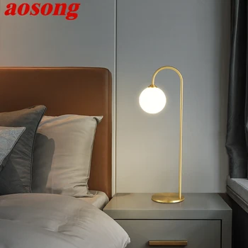 AOSONG Moderna Латунная Lampe LED Copper Gold Stolni Ukras Rasvjeta za Moderne Kuće Kabineta Spavaće sobe