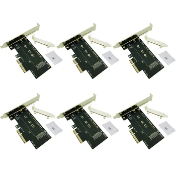 6 KOM. M. 2 Adapter NVME SSD M2 PCIE Kartica pci-e za M2 Adapter Podrška za PCI Express 3,0x4 2230 2242 2260 2280 Veličina M. 2 SSD Riser Card
