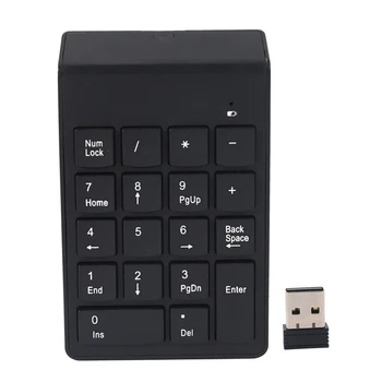 Numerička tipkovnica, 18 Tipki Bežična Tipkovnica s numeričke tipkovnice USB digitalni prijemnik 2.4 G Mini USB Za Laptop, Desktop PC, Laptop - Bla