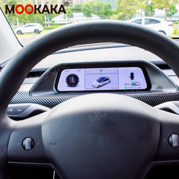 Android Auto Virtualni Alat Za Model Tesla 3 Y Digitalni Klaster LCD Zaslonu Ploče s Instrumentima Zaslonu Ploče s Instrumentima GPS Navigacija Za Tesla Mod