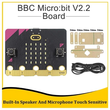 BBC Micro: Bit V2.2 Kit Ugrađeni Zvučnik Mikrofon zaslon Osjetljiv na Microbit Programabilni Edukativne naknada za Razvoj + Akril torbica