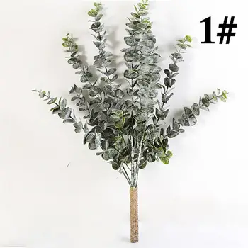 Imitacija Zelene Biljke Jedan List Eukaliptusa Imitacija Suhe Grane Umjetne Lažni Cvijet Vjenčanje Snimanje Rekvizite Ukras Kuće