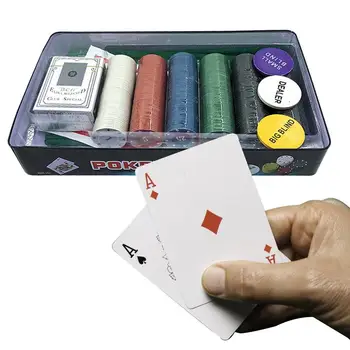 Texas Hold ' em Poker, Blackjack Igre na sreću s футляром za nošenje i karticama Cool Poklon za igre Za djecu i odrasle, Igraju igru za obitelj