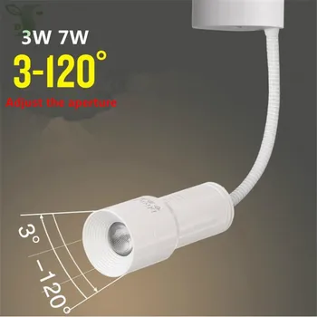 led cob CREE čip 3 W 7 W plafonjere Zoom Spot lampa AC85-265v Podešavanje kuta lampa za crijeva Lampa za ormar