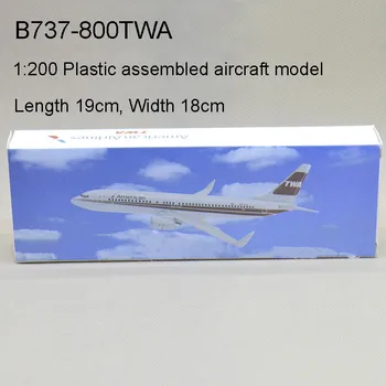 19*18 cm USA Air American TWA Boeing B737-800 Airlines u Mjerilu 1:200 Montaže modela aviona Prikupljene model zrakoplova Zrakoplov