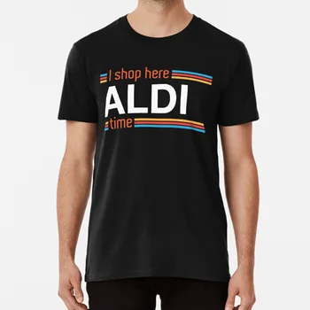 Kupujem ovdje, t-shirt Aldi Time samoposluga Aldi, kupujem ovdje, hrana Aldi Time, pun, pun, trgovina, Trgovina na