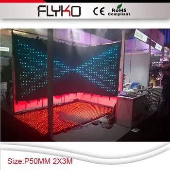 Besplatna dostava 2*3 m P50MM RGB led svjetlo tkanine video zavjese