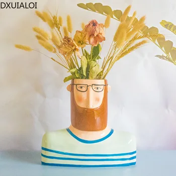 kreativni osobnost glazura keramičke ručno oslikana obrt vaza unutarnji dnevni boravak tablica cvjetnih aranžmana vaza ukras kuće