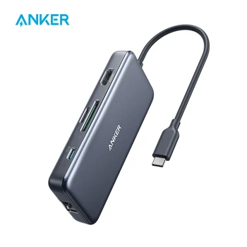 Anker usb c hub Adapter PowerExpand + 7-u-1 USB hub s 4K usb c na HDMI 60 W Snage Isporuke 1 Gbit/s Ethernet pribor za PC