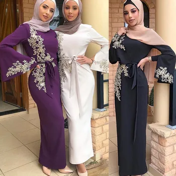 Eid Mubarak Абайя Dubai Turska Muslimansko Haljina-Hidžab Kaftan Islamska Odjeća Абайи Haljine Za Žene Ogrtač Musliman Femme Vestidos