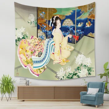 5 Stilova Japan Retro Moda Tapiserija Kultura Umjetnost Vertikalne Tkanine, Dekorativne Freska Velika Umjetnost Zdrave Velike Zidne Slike