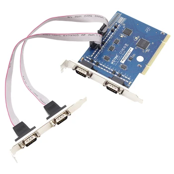Serial kartica UOTEK PCI-RS-232 sa 4 priključka RS232-PCI Pretvarač DB9 COM-adapter UT-7704