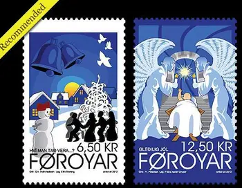 Poštanske marke Farskih otoka, 2021 godine, Božićno marka, Božićna pjesma, Pravi i originalni, kvalitetni, Zbirka u dobrom stanju