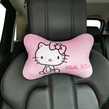 Kawaii Hello Kitty Sanrios Anime Serija Crtani Slatka Je Izi Udoban Jastuk Za Vrat Unutar Automobila Pribor Всесезонный Skup