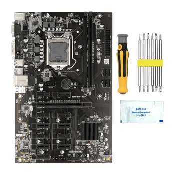 Matična ploča za майнинга B250 BTC s термопастой + komplet odvijača 12 PCIE utora za grafičke USB3.0 LGA1151 DDR4 RAM SATA3.0