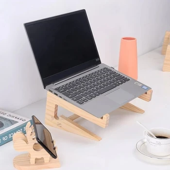 Drveni Universal Postolje za Hlađenje Laptop Nosač za Laptop Macbook Pro Air iPad Pro Izmjenjivi Drveni Držač za Pričvršćenje