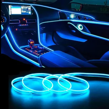 Auto cool dekorativne hladna led traka s pozadinskim osvjetljenjem modifikacija interijera USB auto atmosfera light line set neon prsten svjetiljke za noćni klub