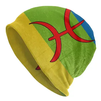 Hauba Za Zimsku Вязаная Kapa Unisex Amazigh Zastava Skullies Kape Kape Za Odrasle Berber Logo Tifinagh Kape Vanjski Škola Kapa
